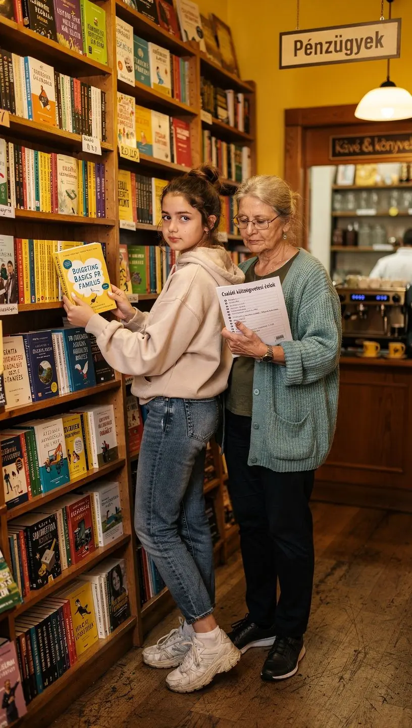 Családi költségvetési grafikon, amely bemutatja a kiadásokat és bevételeket.