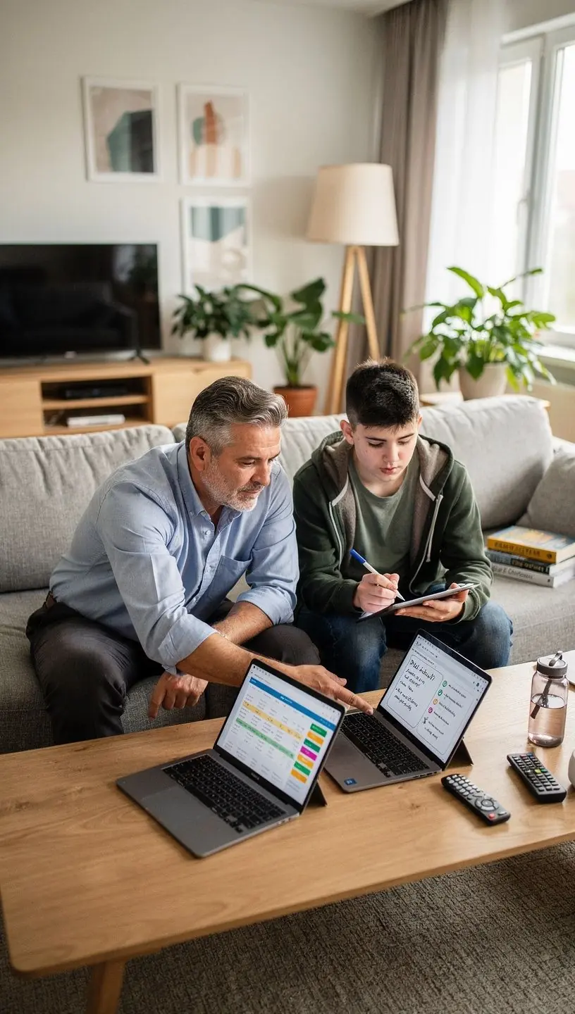 Családi pénzügyi tervező alkalmazás képernyőképe, amely segíti a költségvetés kezelését.